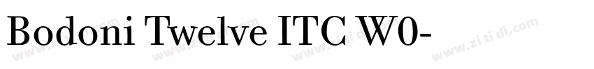 Bodoni Twelve ITC W0字体转换